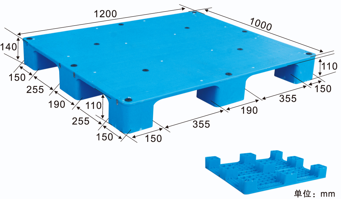 1210九腳平板塑料托盤(pán)